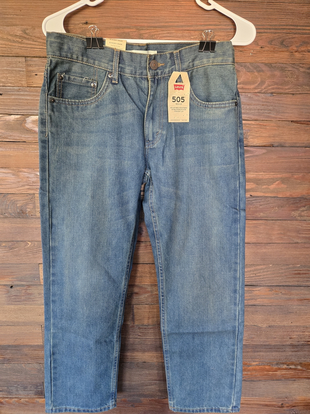 Levi's Kids 505 Straight Jeans in Light Blue Wash
